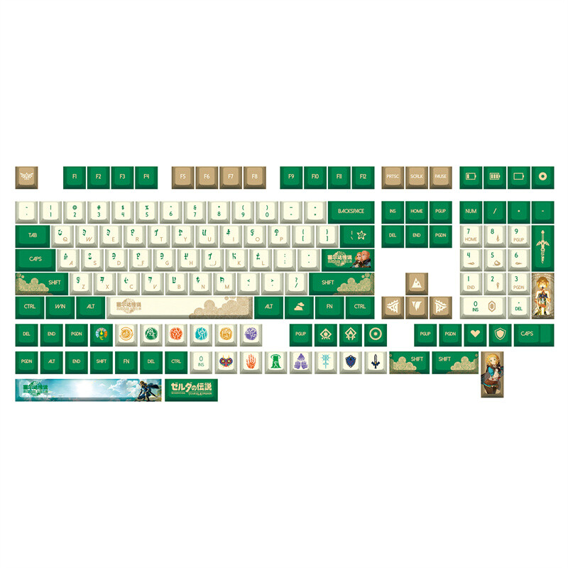 The Legend of Zelda Tears of the Kingdom PBT Keycap Set for Cherry MX Mechanical