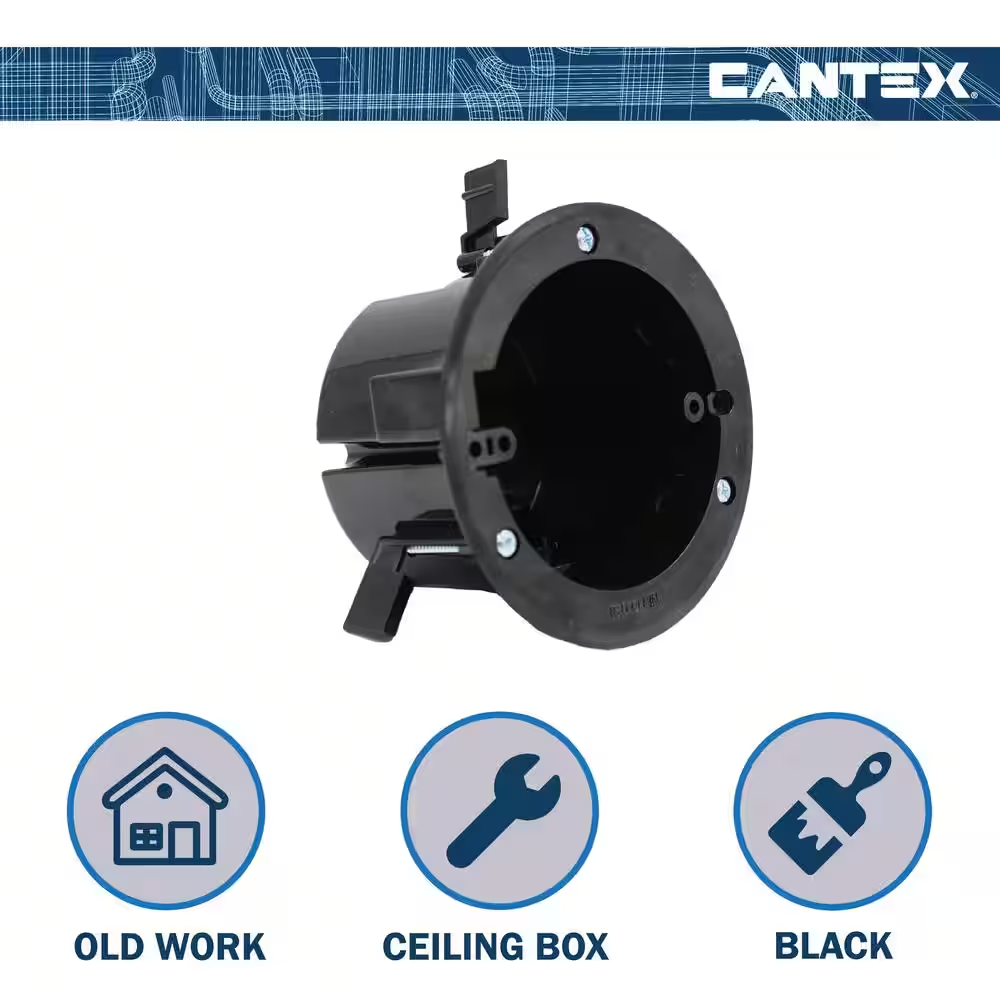 Old Work 18 Cu. In. round Electrical Ceiling Box