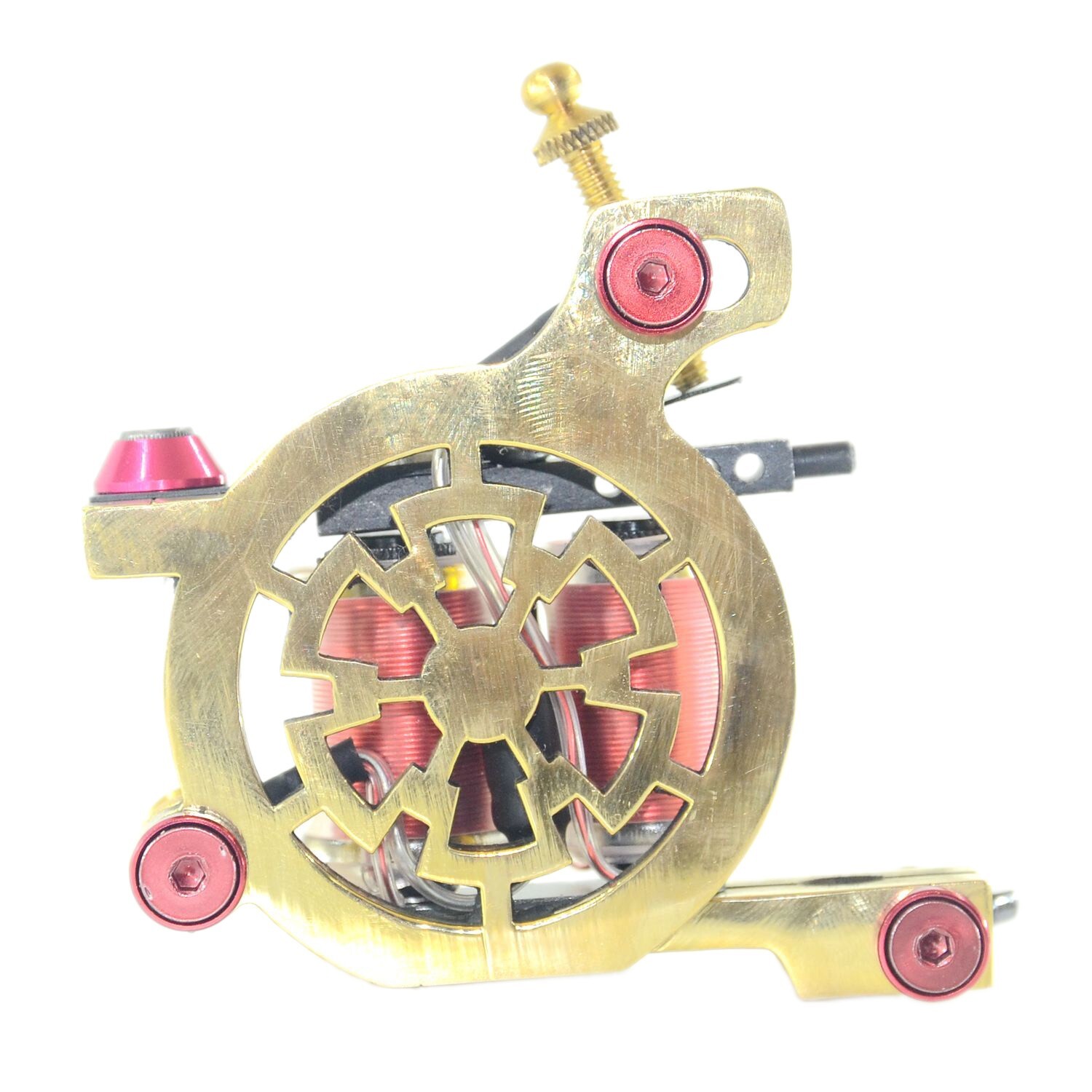 1PC BRASS TATTOO MACHINE LINER 1.25 INCH 8WRAPS COPPER WIRE COIL US 8-32 THREAD