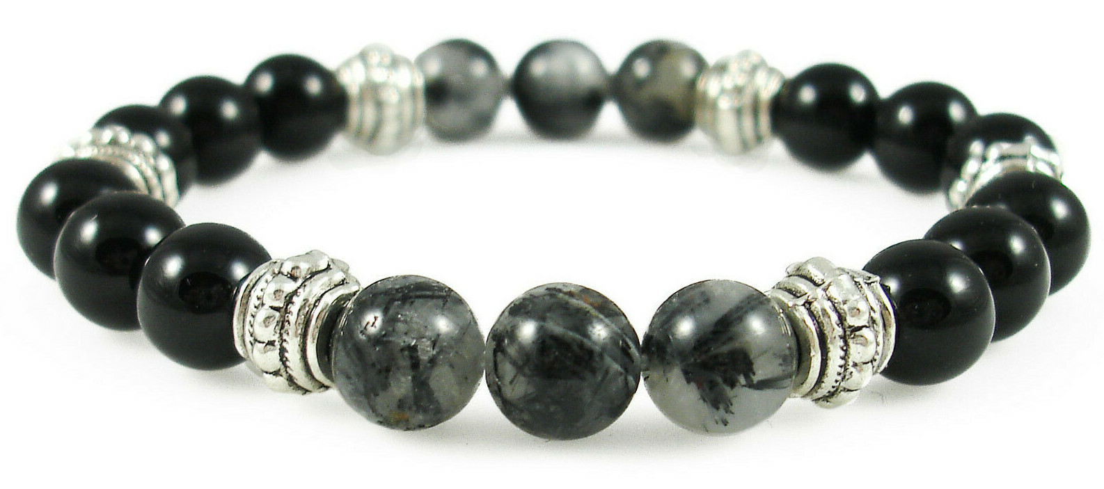 SELF CONTROL 8mm Crystal Intention Bracelet with Description Card- Healing