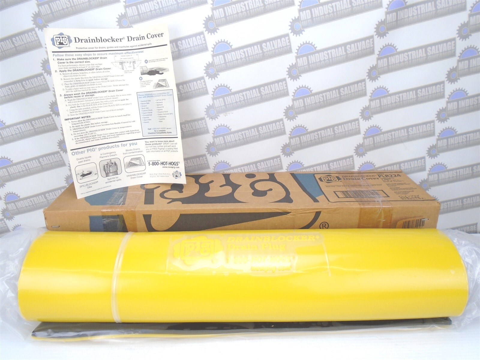 PIG - PLR224 - 24" x 24" - DRAINBLOCKER DRAIN COVER - UP to 18" Drain NEW in BOX