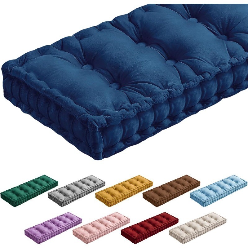 Bench Cushions for Indoor Furniture 42x16 in Velvet Dining Piano Window Seat
