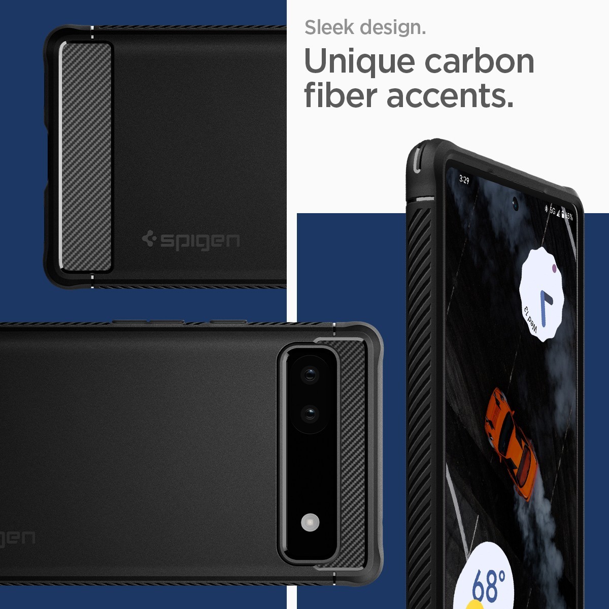 For Google Pixel 6a Case | Spigen [Rugged Armor] Shockproof Slim Cover