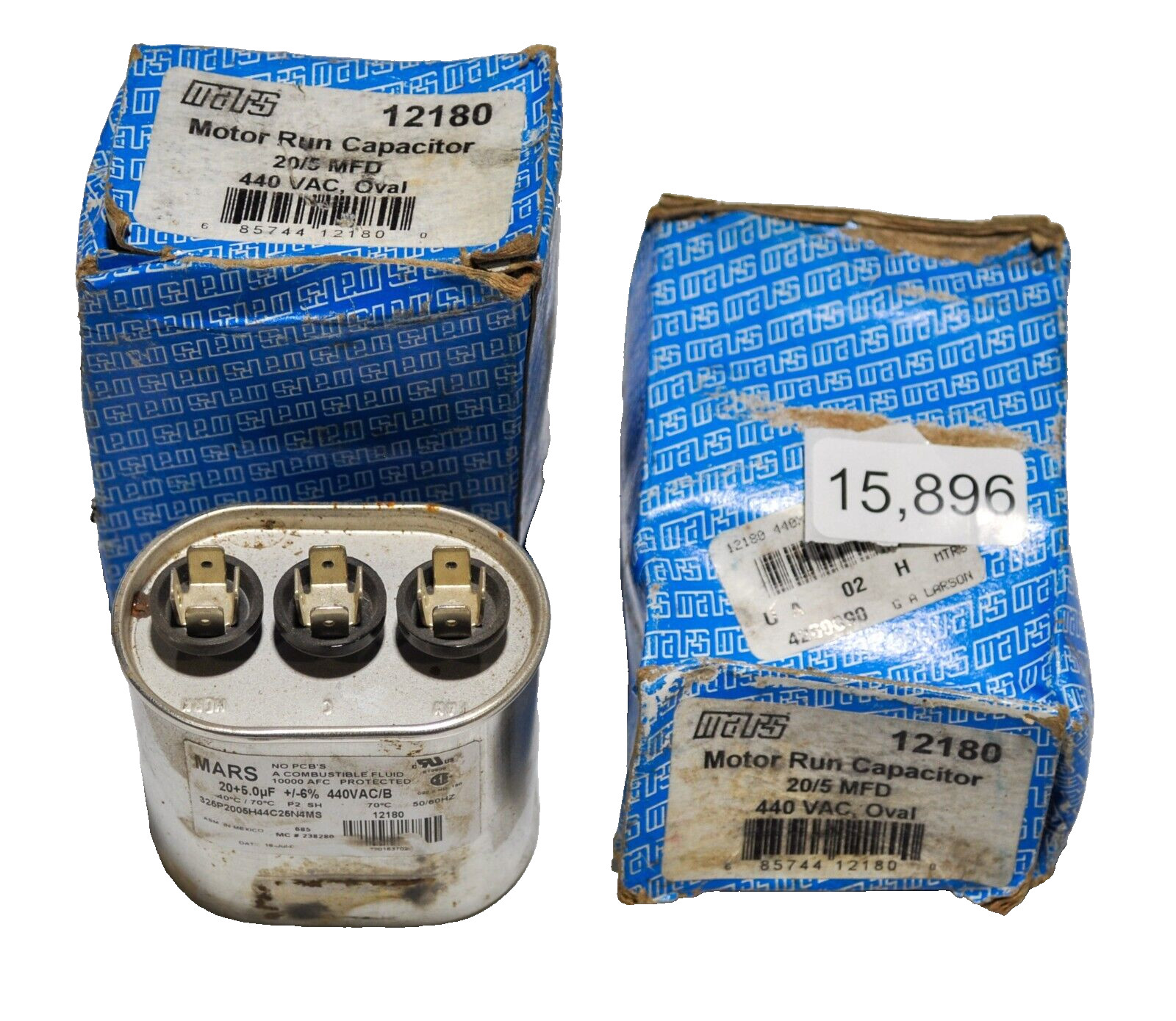 -Lot of 2- Mars 12180 Capacitor 20/5MFD 440VAC