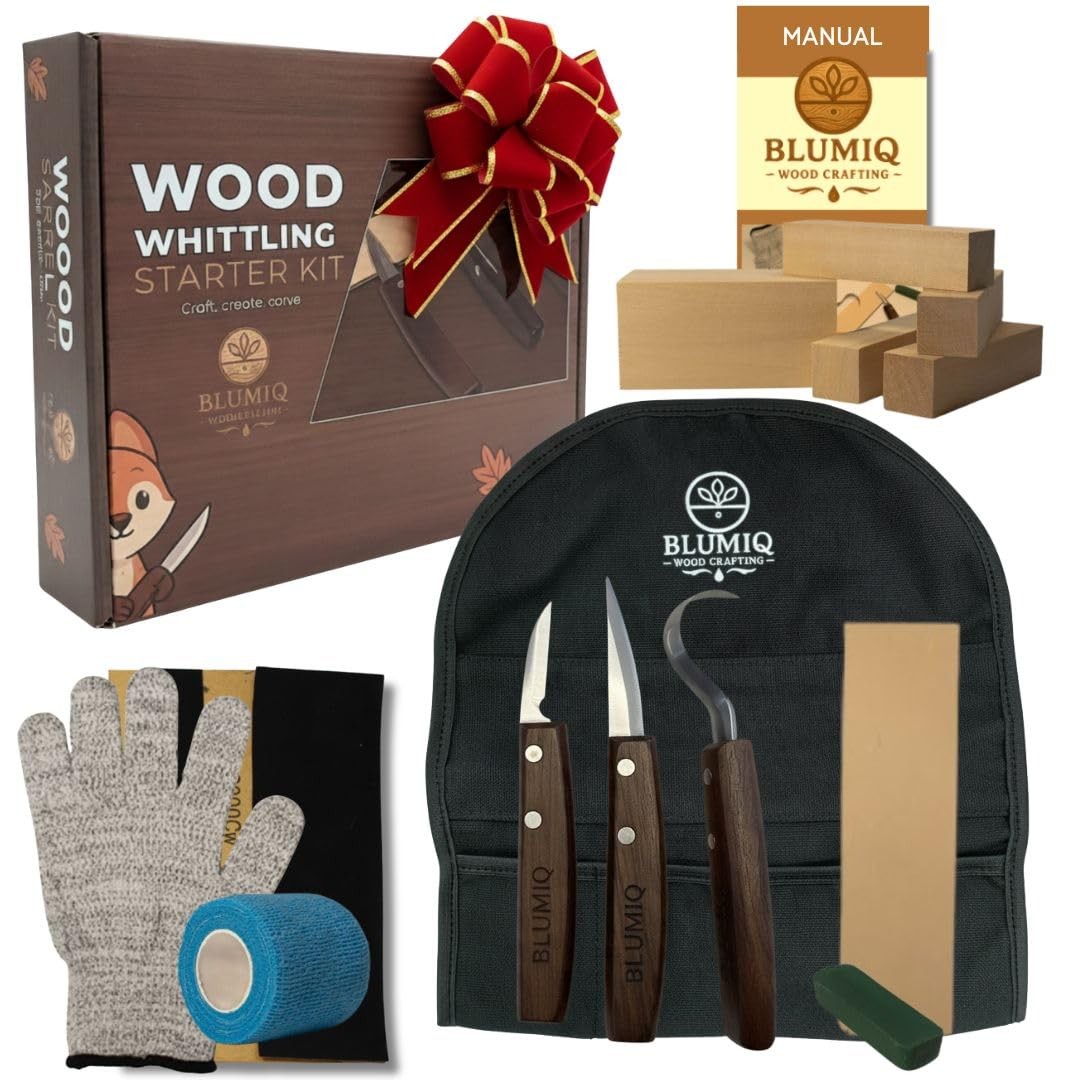 Wood Carving Kit for Beginners | Complete 18-Piece Wood Carving Knife Set | O...
