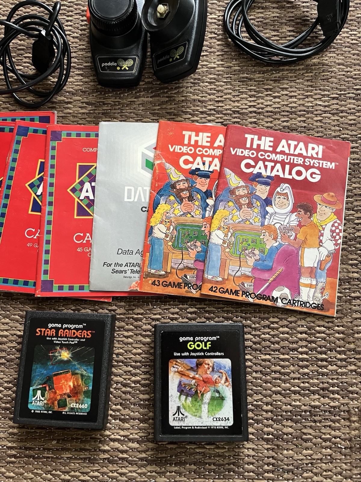 Atari 2600 Console Lot Untested Controllers Joysticks Games Star Raider