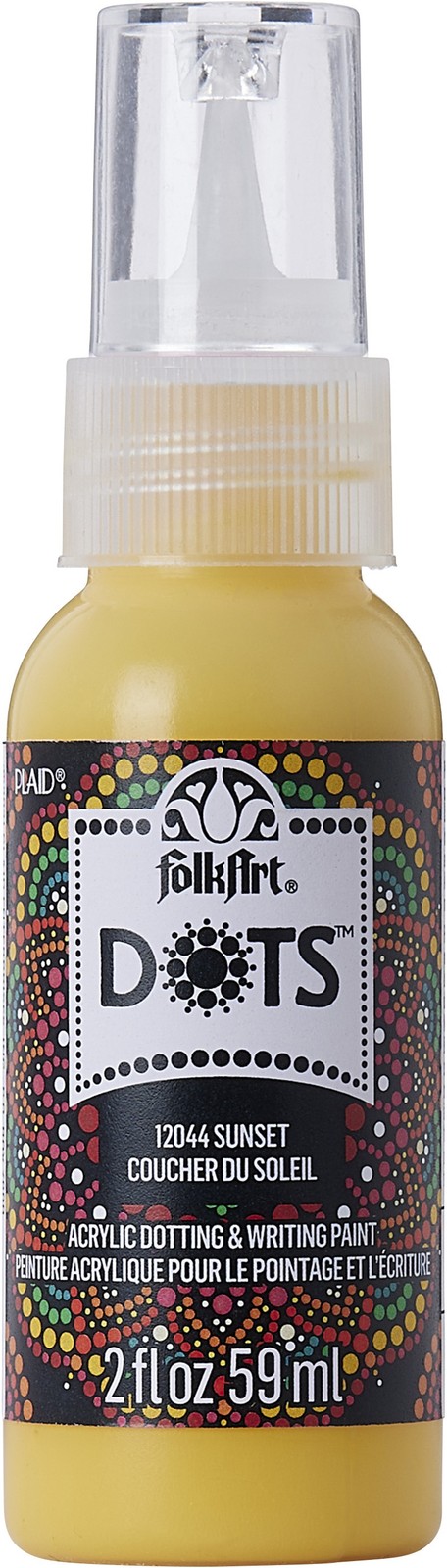 Folkart Dots Acrylic Paint 2oz-Dots Sunset