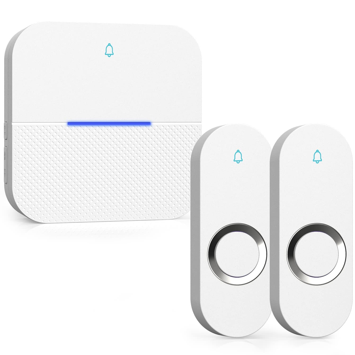 Lighted Wireless Doorbell for Home, Waterproof Battery Doorbell Wireless 1,00...