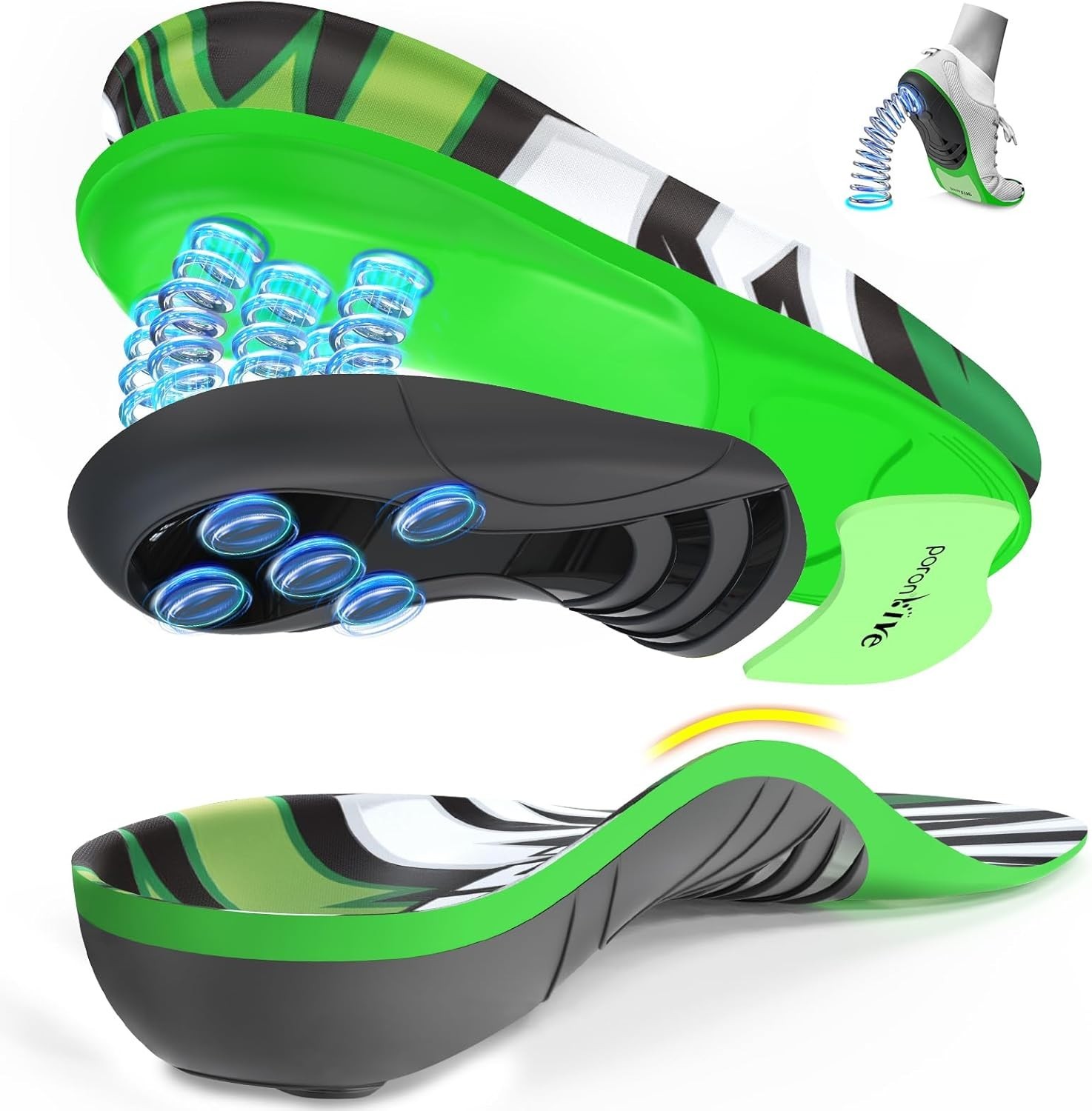 220+ Lbs Heavy Duty Support Plantar Fasciitis Insoles Arch Support Work Boot Sh