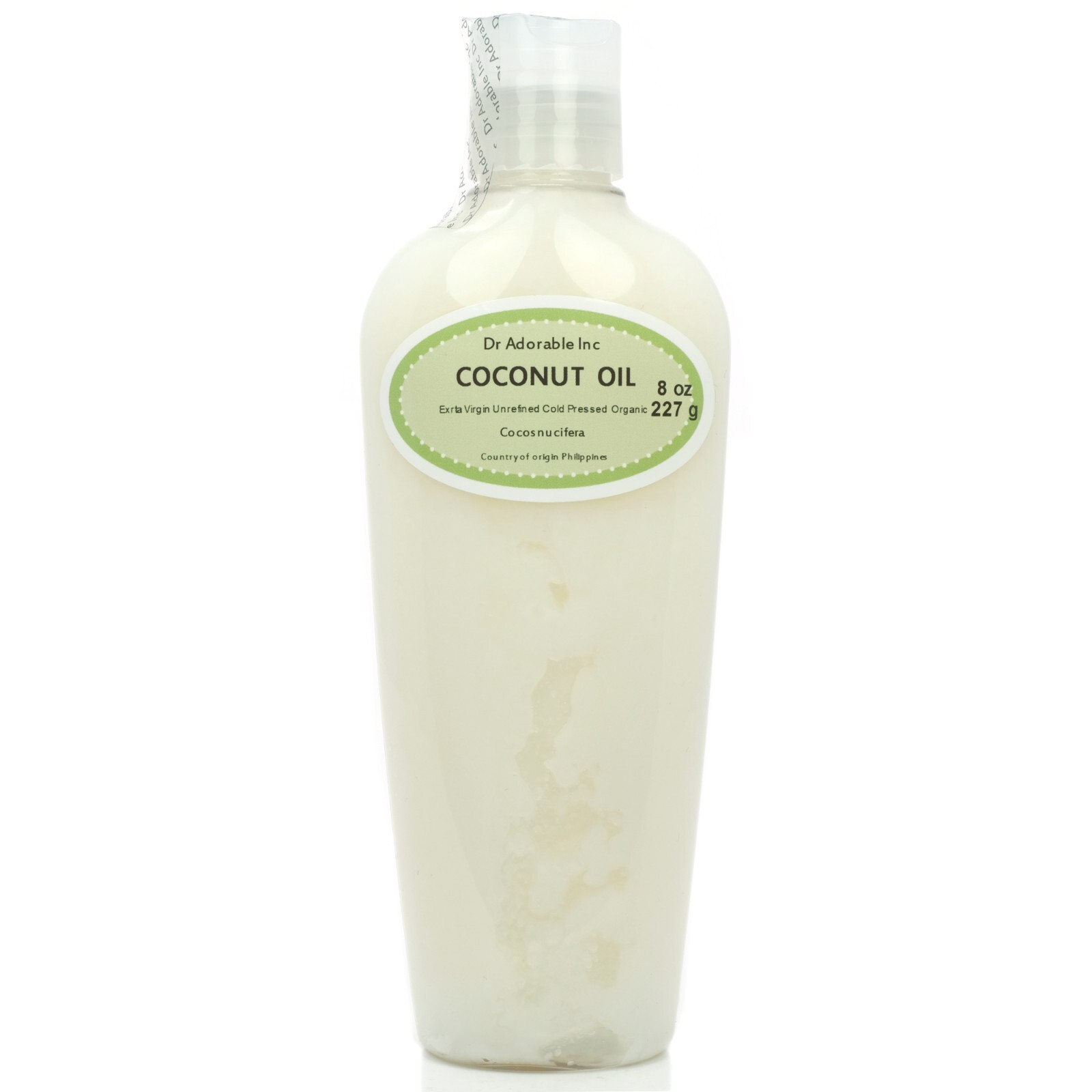Dr.Adorable Organic Unrefined Cold-Pressed Extra Virgin Coconut Oil 2oz - Gallon