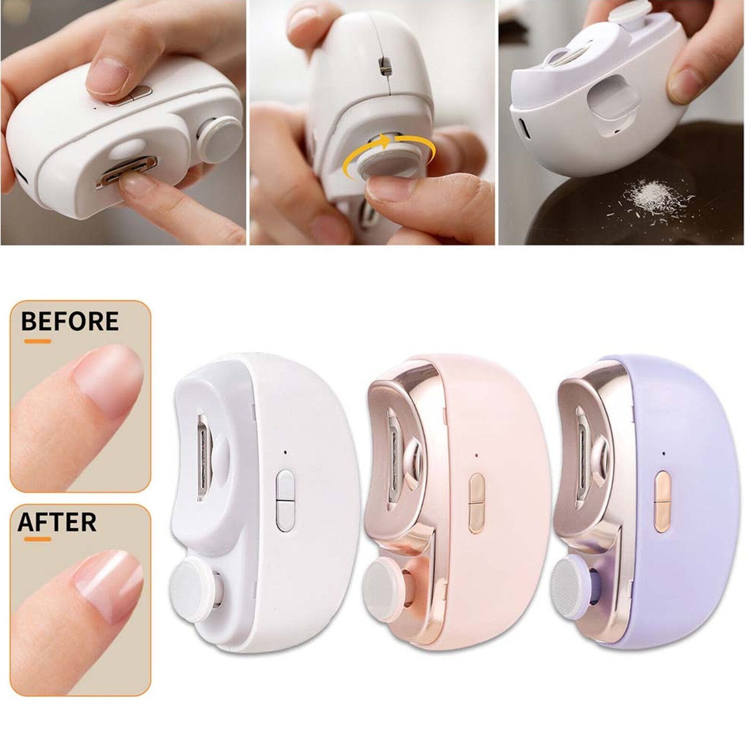 Professional Cutter Pedicure Electric Automatic Nail Clippers Finger Thick Nails