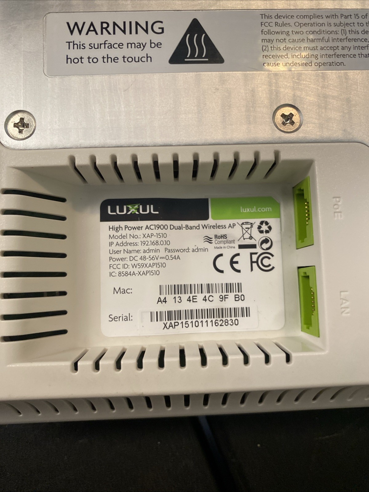 Luxul XAP1510 1900Mbps Wireless Access Point