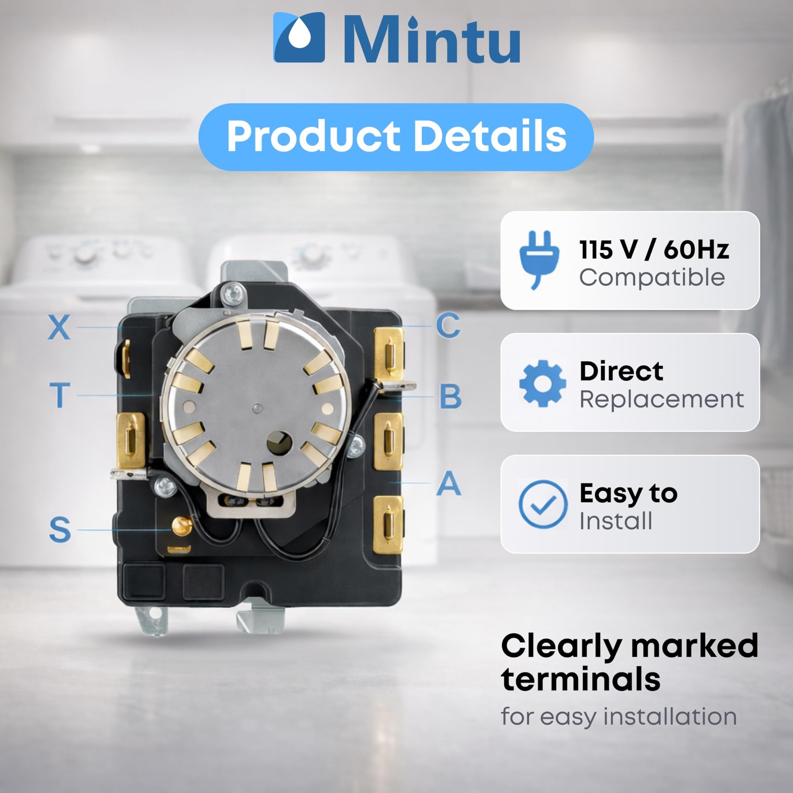 MINTU™ TMD1EM35 234D2377P005 Dryer Timer Replacement For General Electric