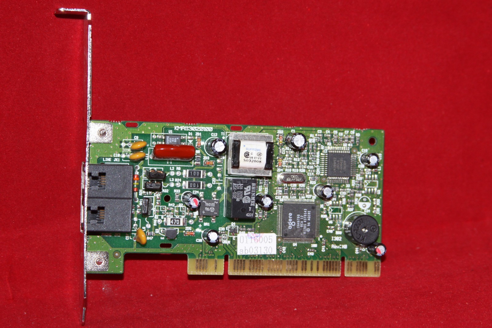 PCI Internal Data Fax Modem for Desktop, 56K V.92. (Agere Chipset)