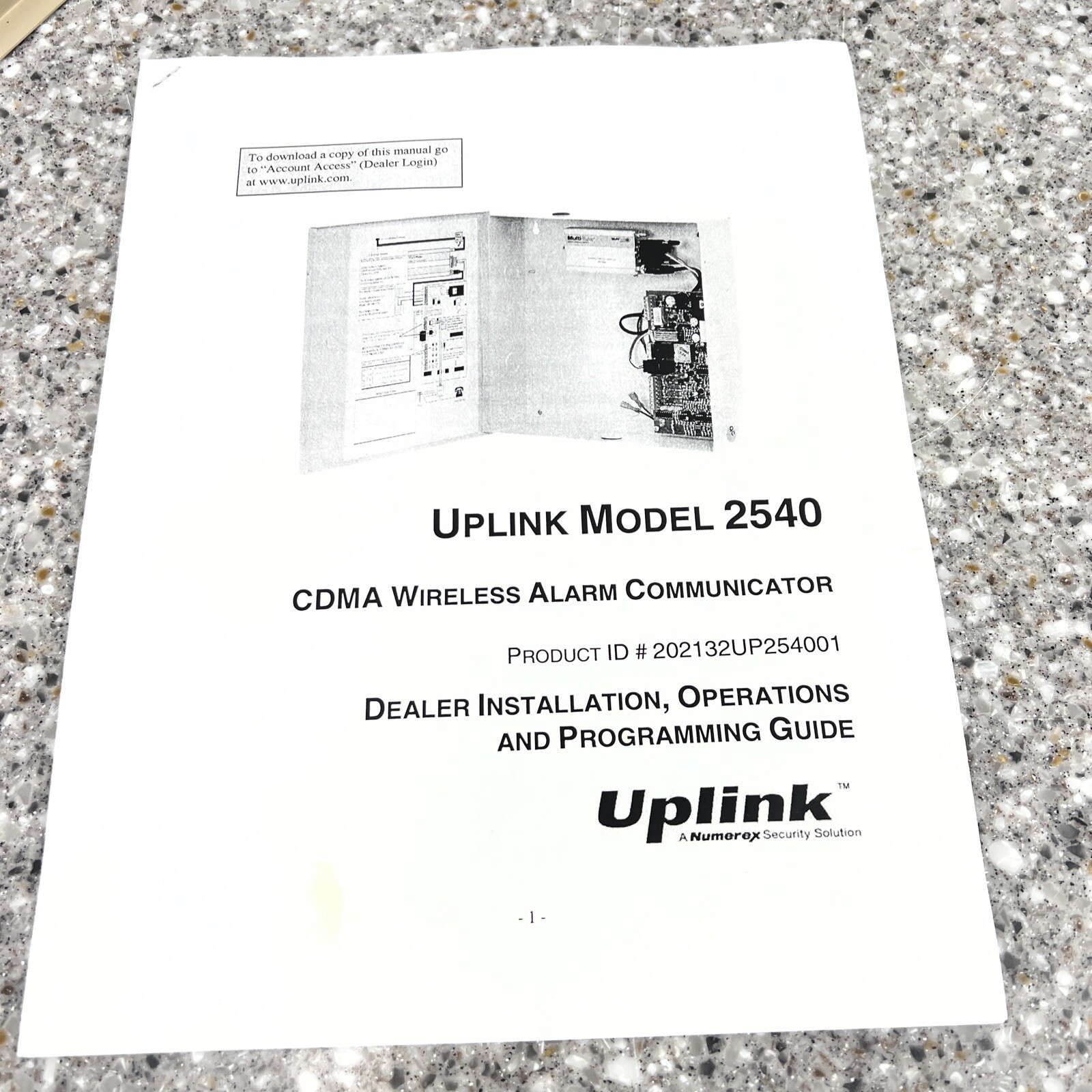 Uplink 2540 Cellular Alarm Communicator CDMA Wireless
