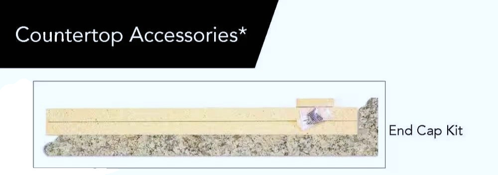 Hampton Bay Laminate End Cap Kit with Integrated Backsplash in Typhoon Ice