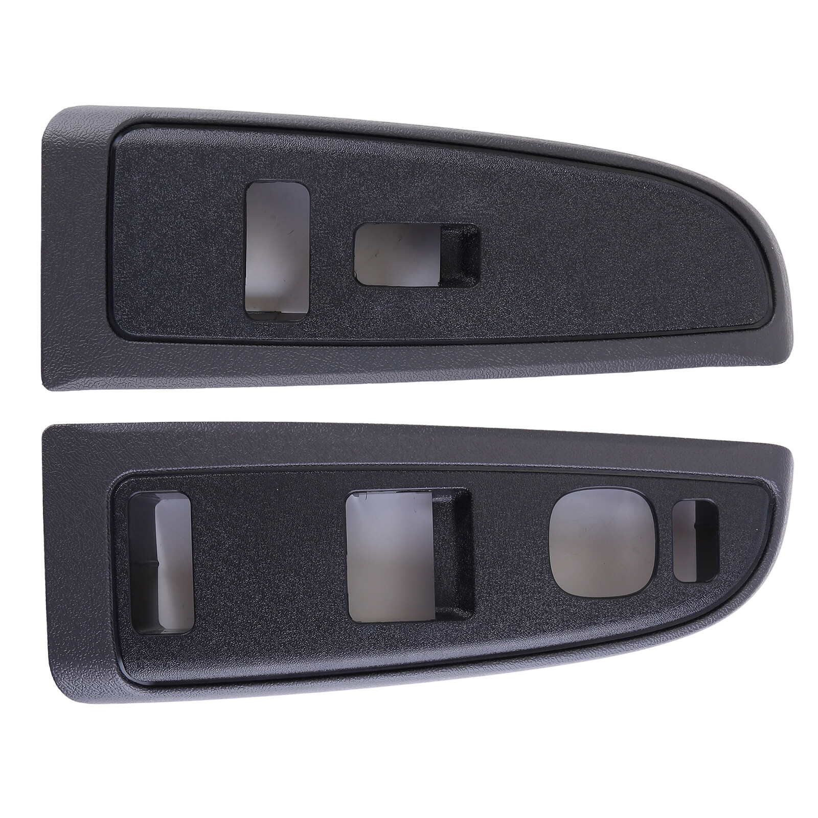 Pair Power Window Switch Bezels For 04-07 Silverado Sierra Front Door Pewter