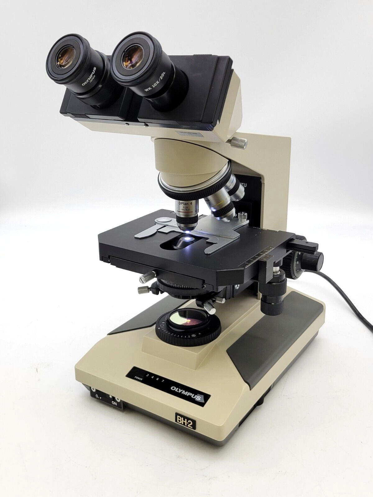 Olympus Microscope BH-2 with Binocular Head & 4x, 10x, 40x, 100x Objectives BH2