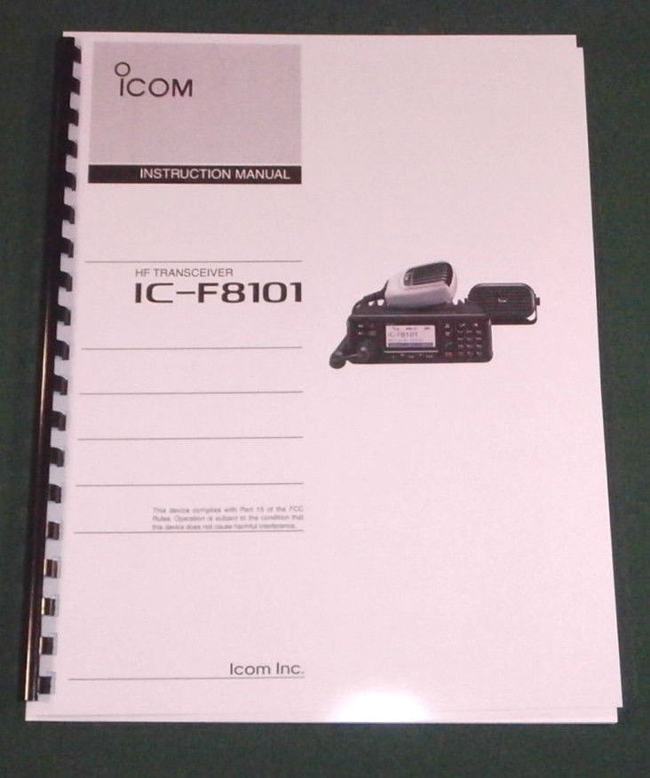 Icom IC-F8101 Instruction Manual - Premium Card Stock Covers & 28 lb Paper
