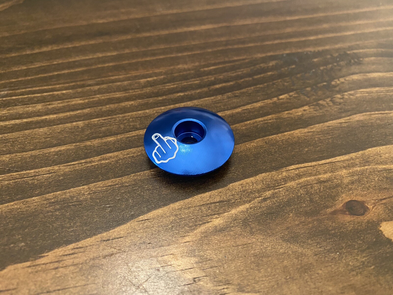 Flippin the bird- Threadless Bicycle Headset Stem Cap 1 1/8" Finger