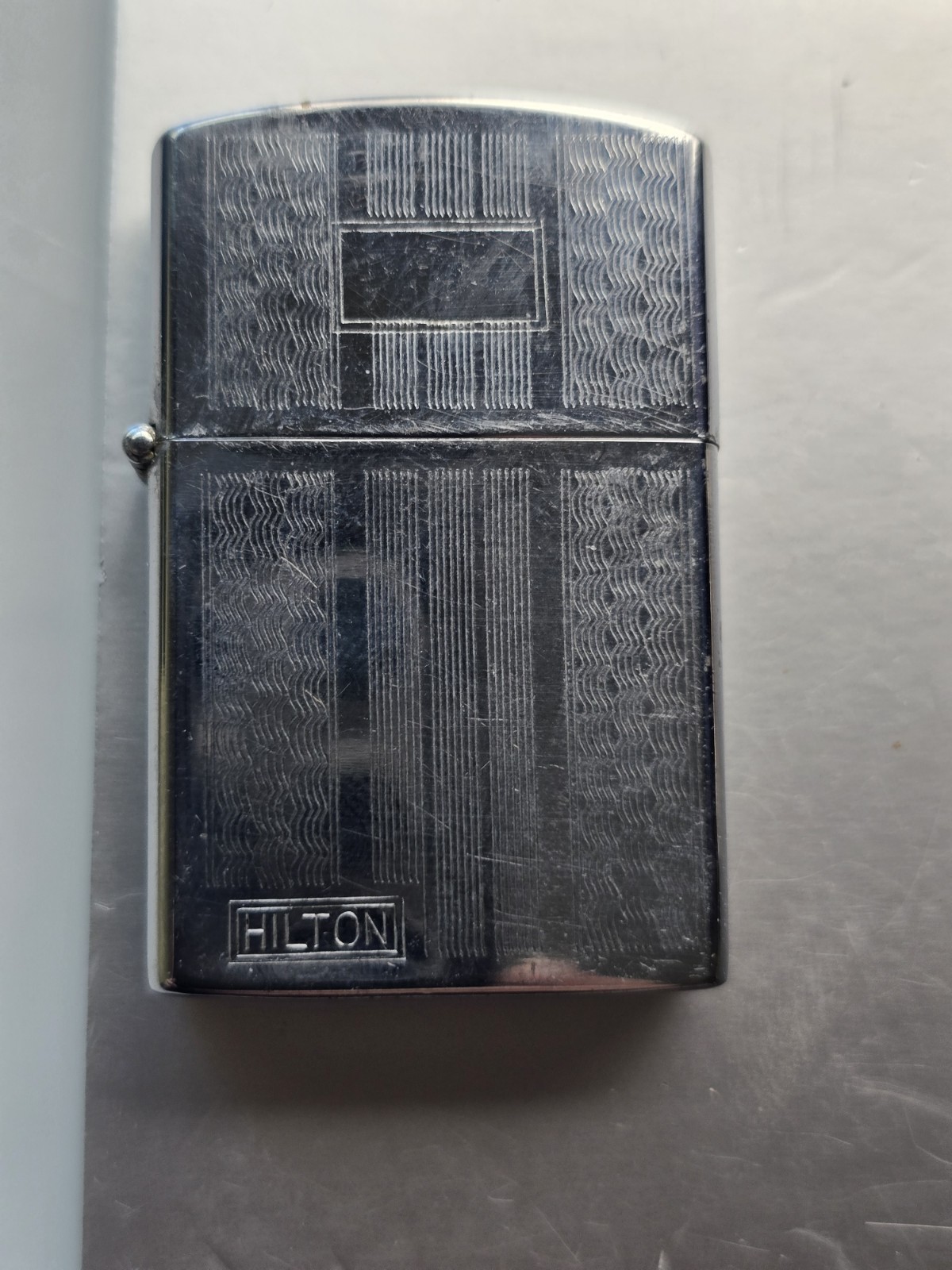 Vintage Hilton Japan Art Deco Chrome Petrol Lighter Parts Repair Untested