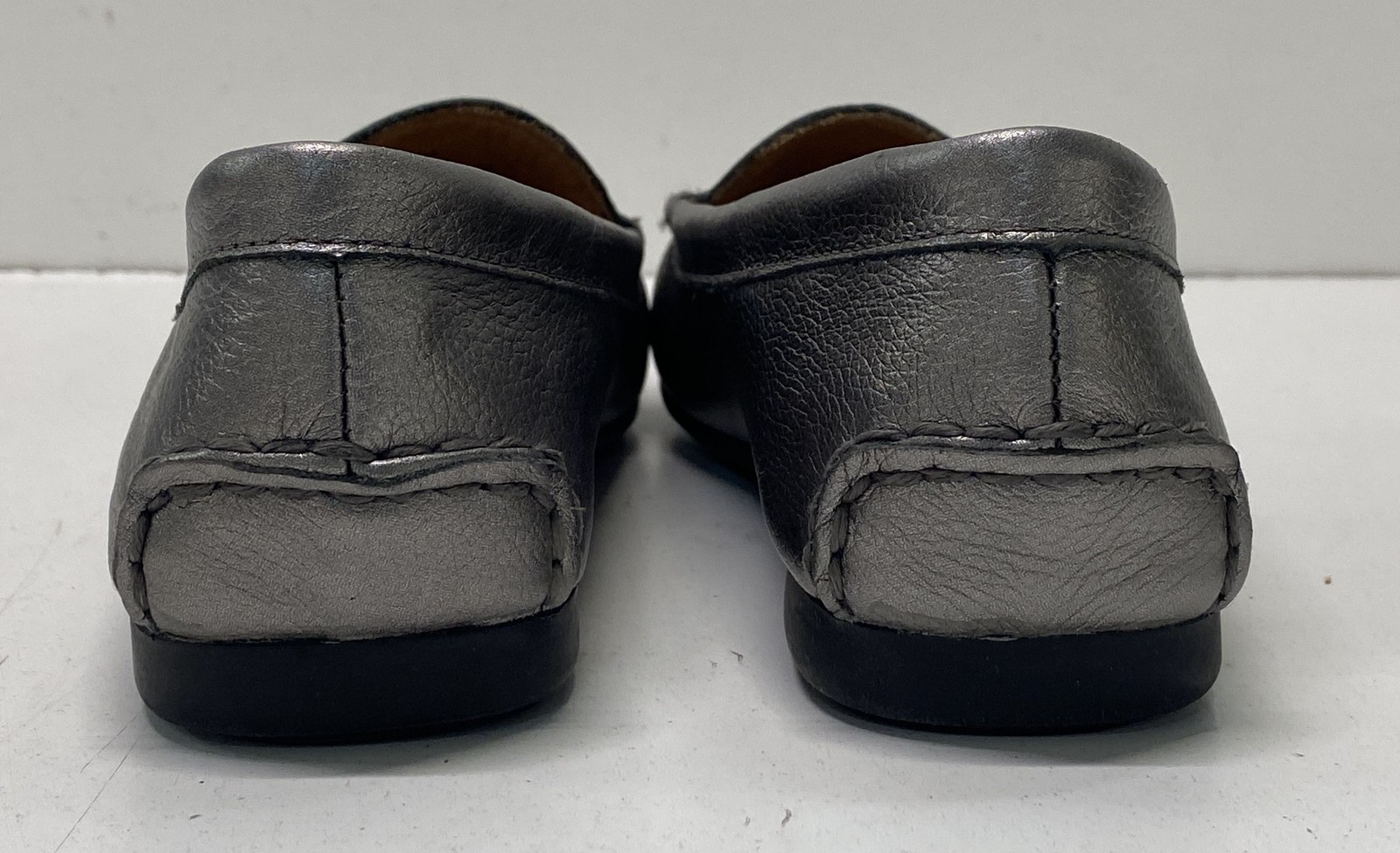 Coach Grey Studded Driving Moccasin Loafer Women 8B