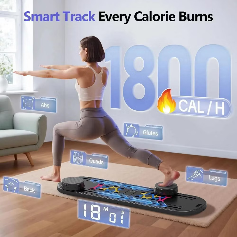 FLYBIRD Pilates Board, Multi-functional Ab Exercise Board, Foldable Home Pilates