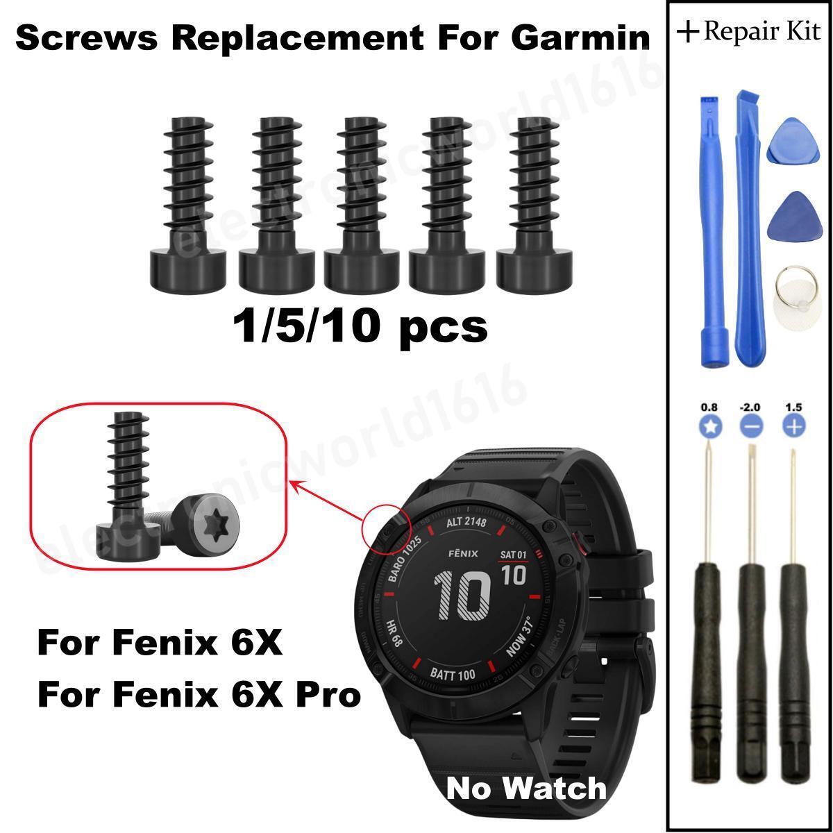 For Garmin Fenix 6X Pro/6X Sport Watch Metal Screws Set Repair Replacement Part