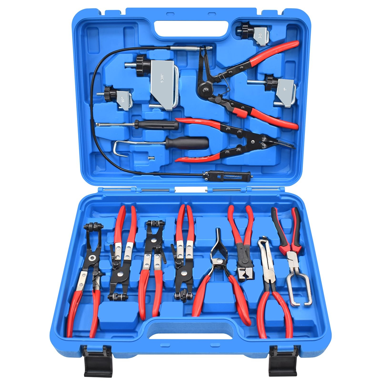 16 Pcs Hose Clamp Pliers Set, Hose Clamp Removal and Installation Tool with L...