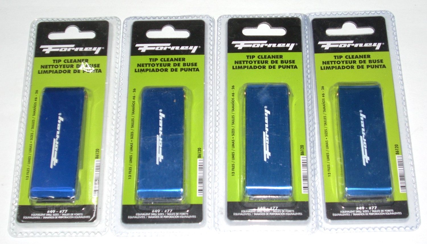 4 Forney Standard Torch Tip Cleaner #49-77 Drills, #6-26 Files for Cut Weld Tips