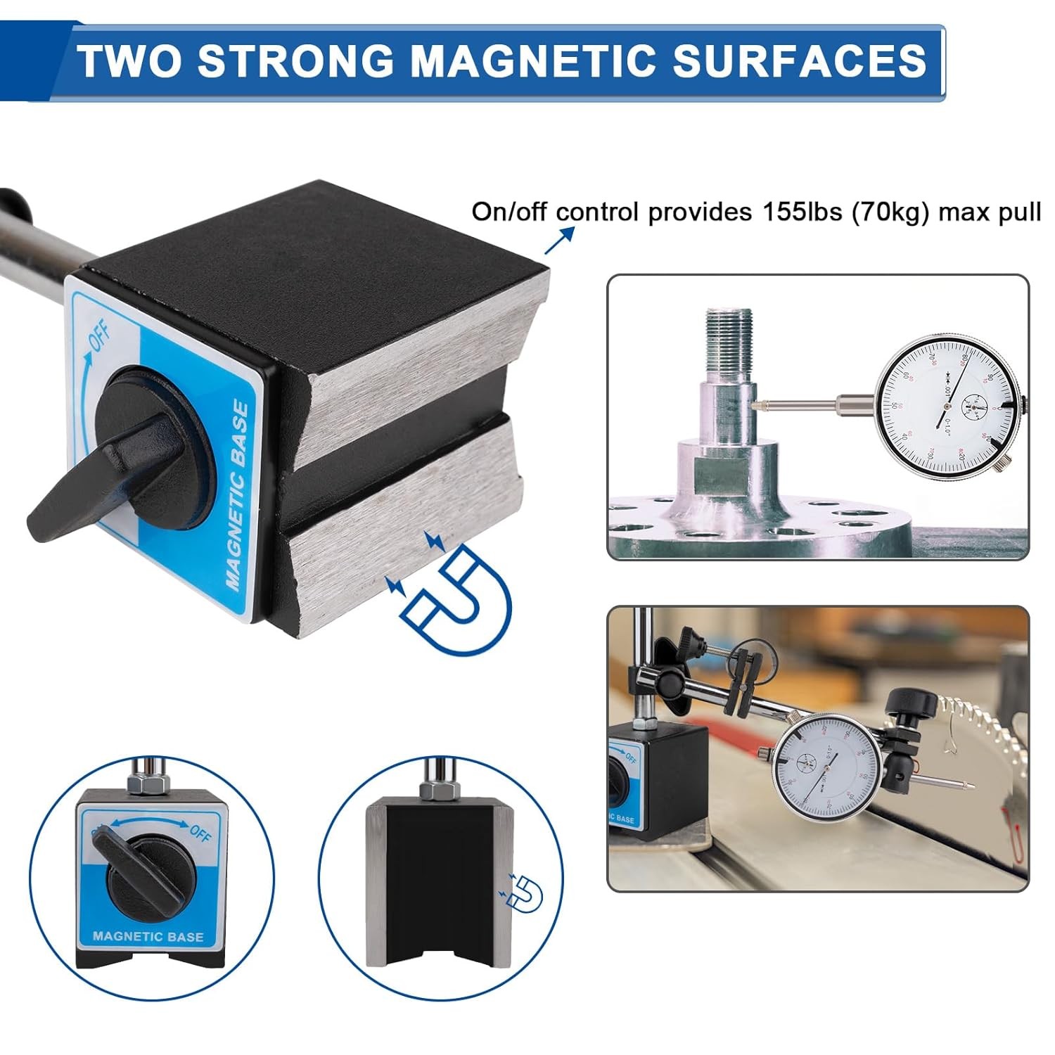 Magnetic Base with Dial Indicator & Point Precision Inspection Set Measuring Kit