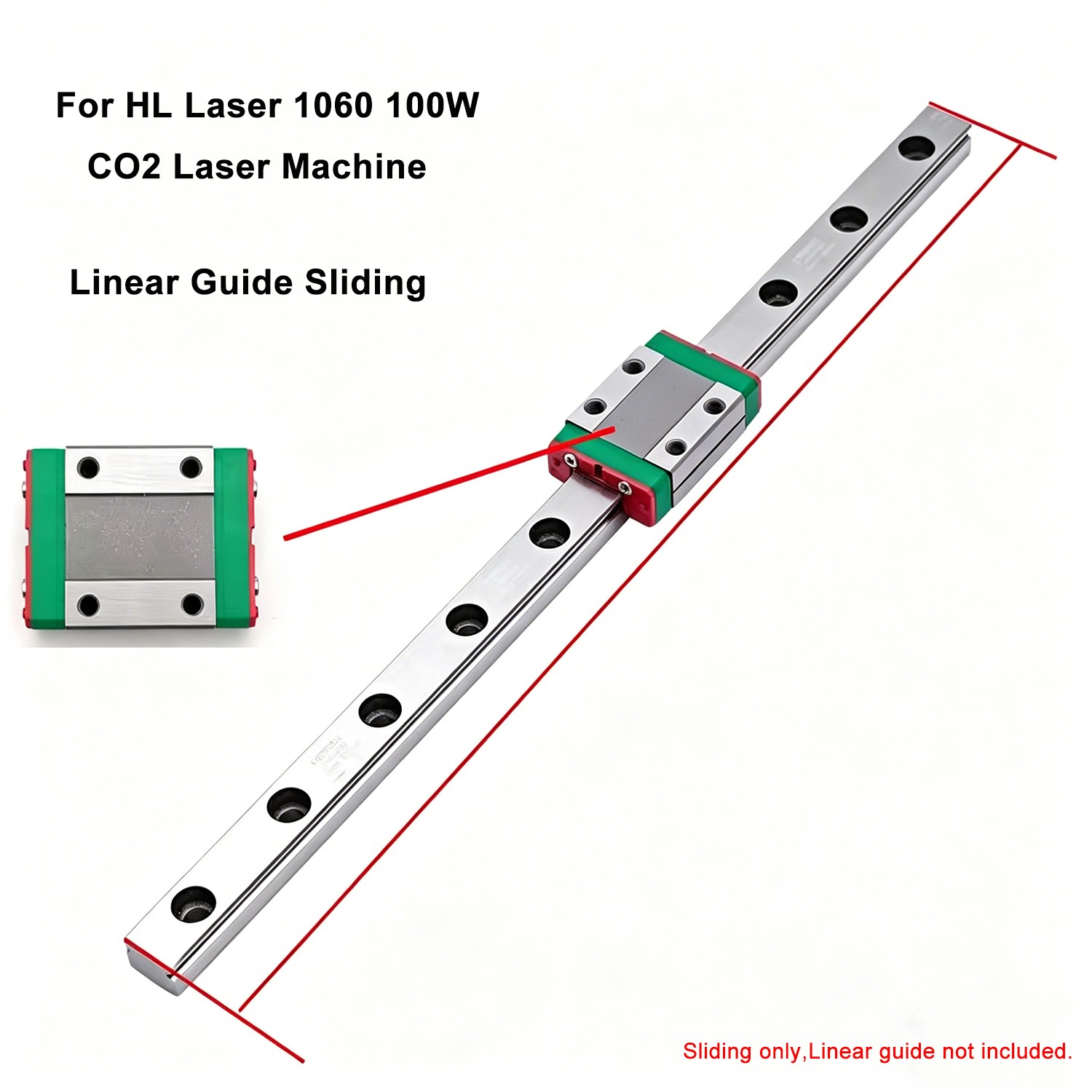 MGN12 Linear Guide Sliding 1050mm for HL 1060 100W CO2 Laser Machine Part
