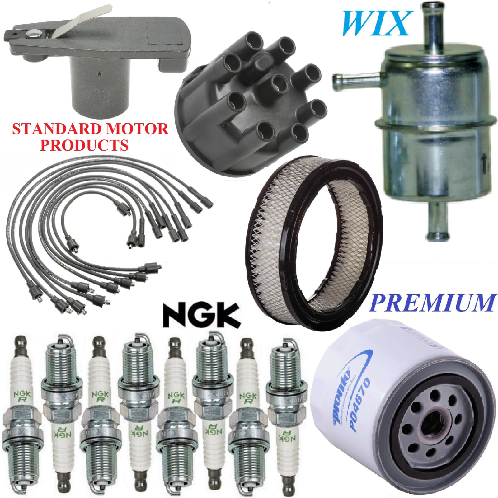 Tune Up Kit Filters Cap Rotor Wire Spark Plugs For PLYMOUTH PB300 V8 5.2L 1980