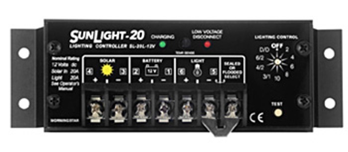Morningstar SL-20L-24V SunLight  20 Amp 24 volt Solar Charge Controller w/LVD