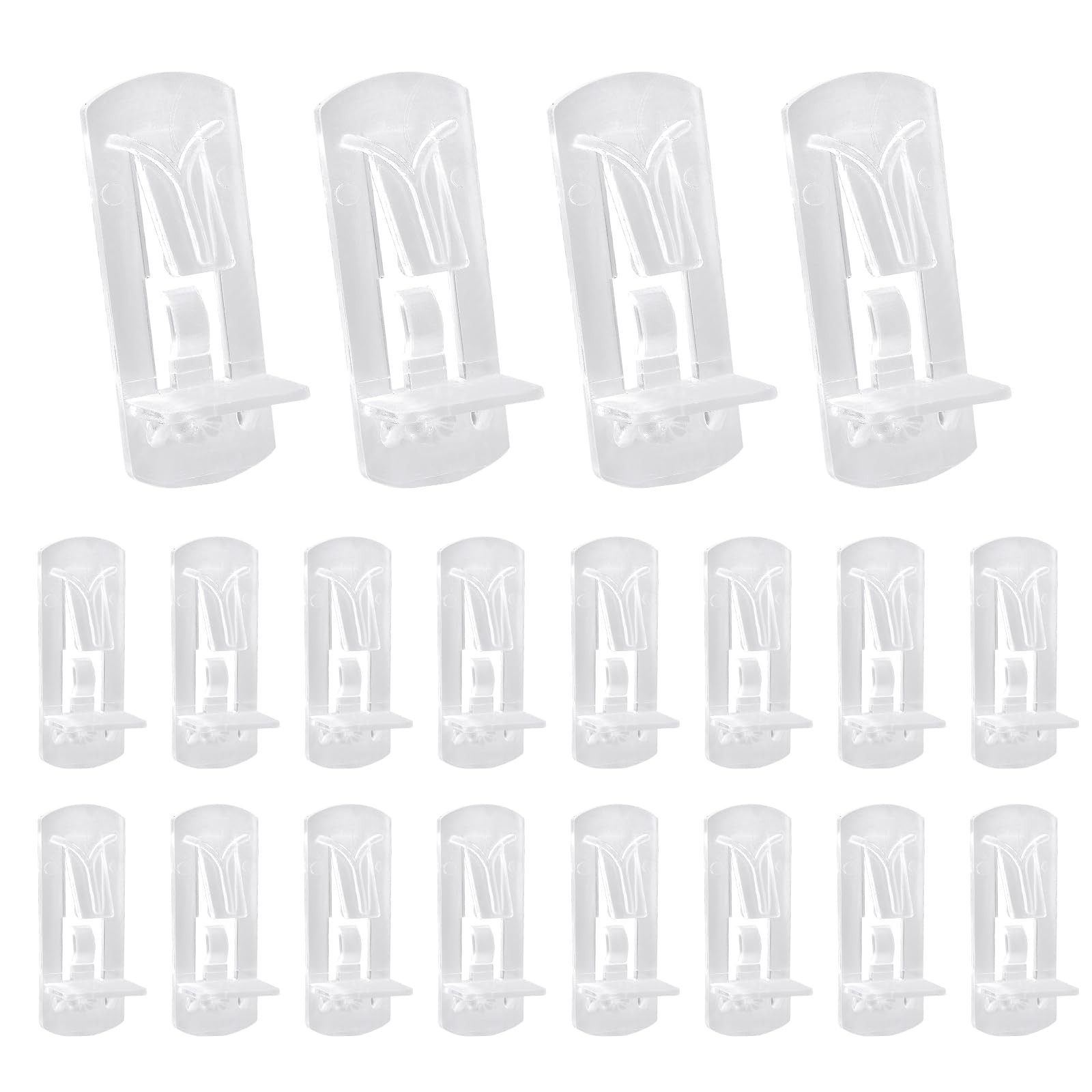 Hordion 20pcs Plastic Locking Shelf Pins, 6mm Clear Support x 5/8"