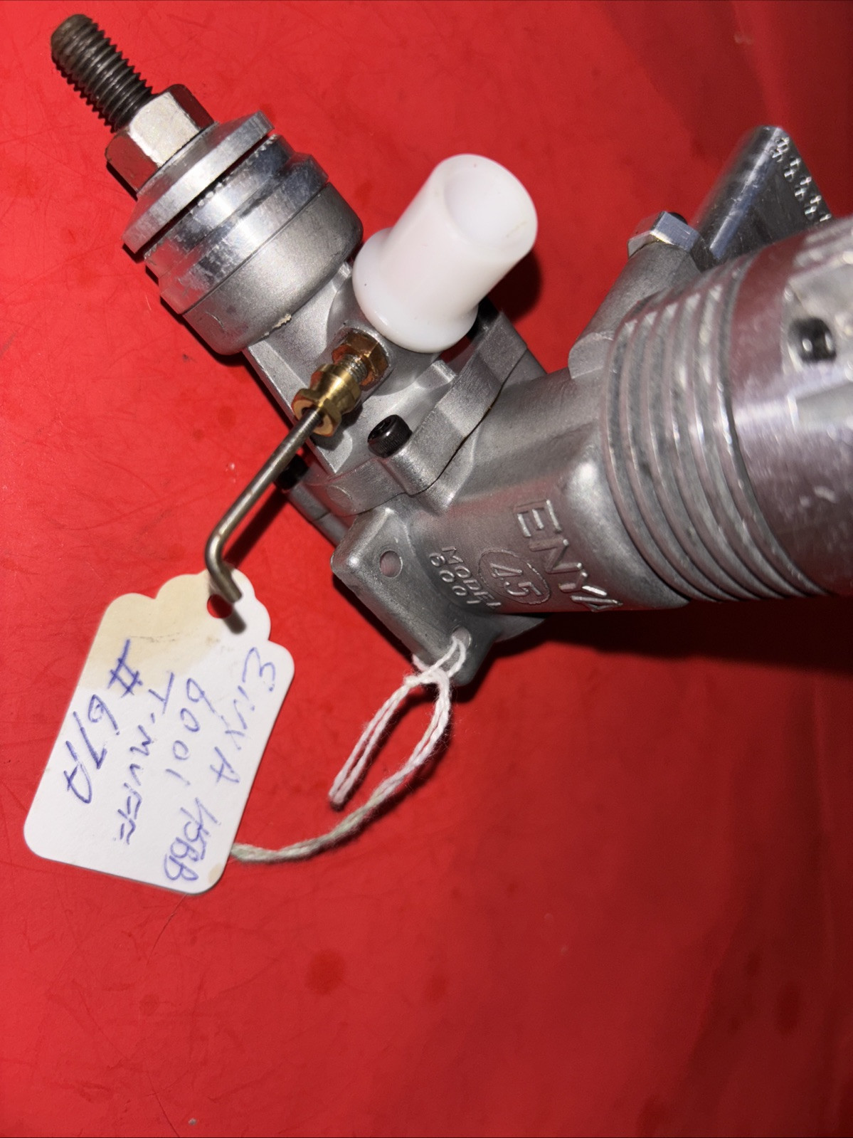 ENYA 45 BB 6001  STUNT ENGINE & T-MUFFLER COMPLETE NICE #67A