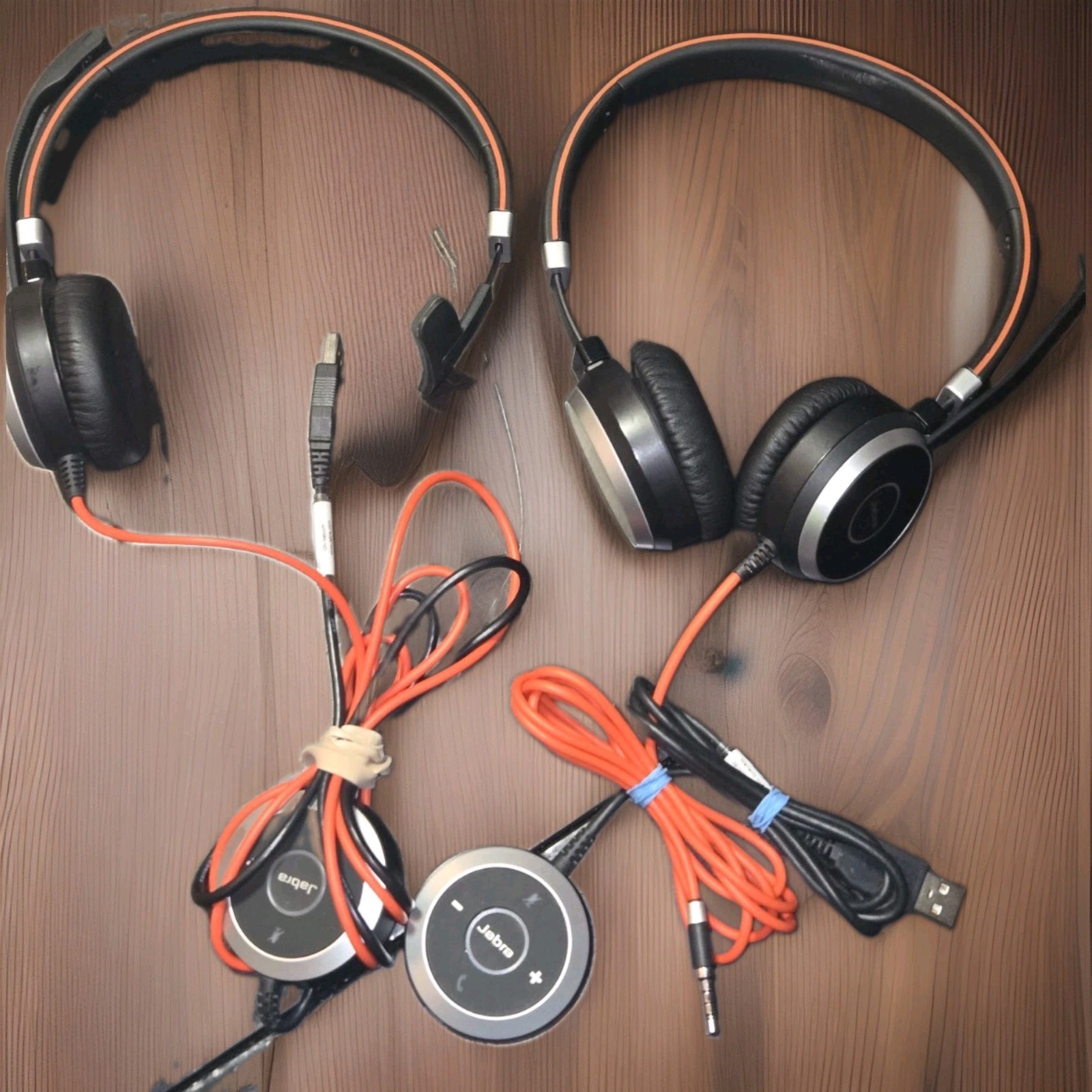 Jabra Evolve 40 Wired Stereo USB Headset HSC017 Lot Of 2