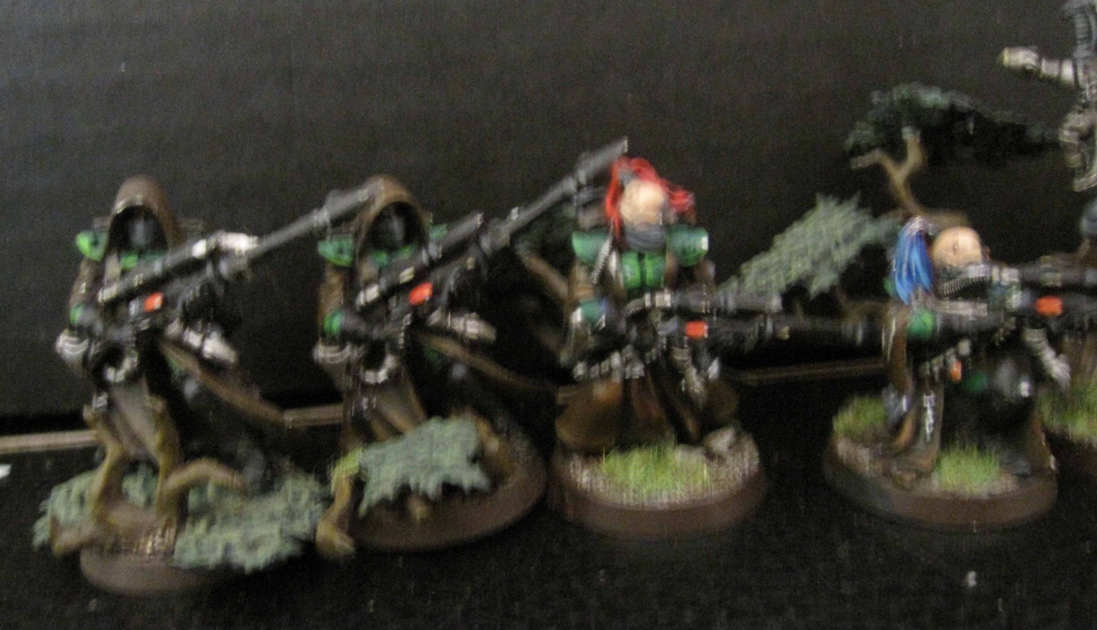 40K Craftworld Aeldari Eldar Rangers squad metal OOP painted.