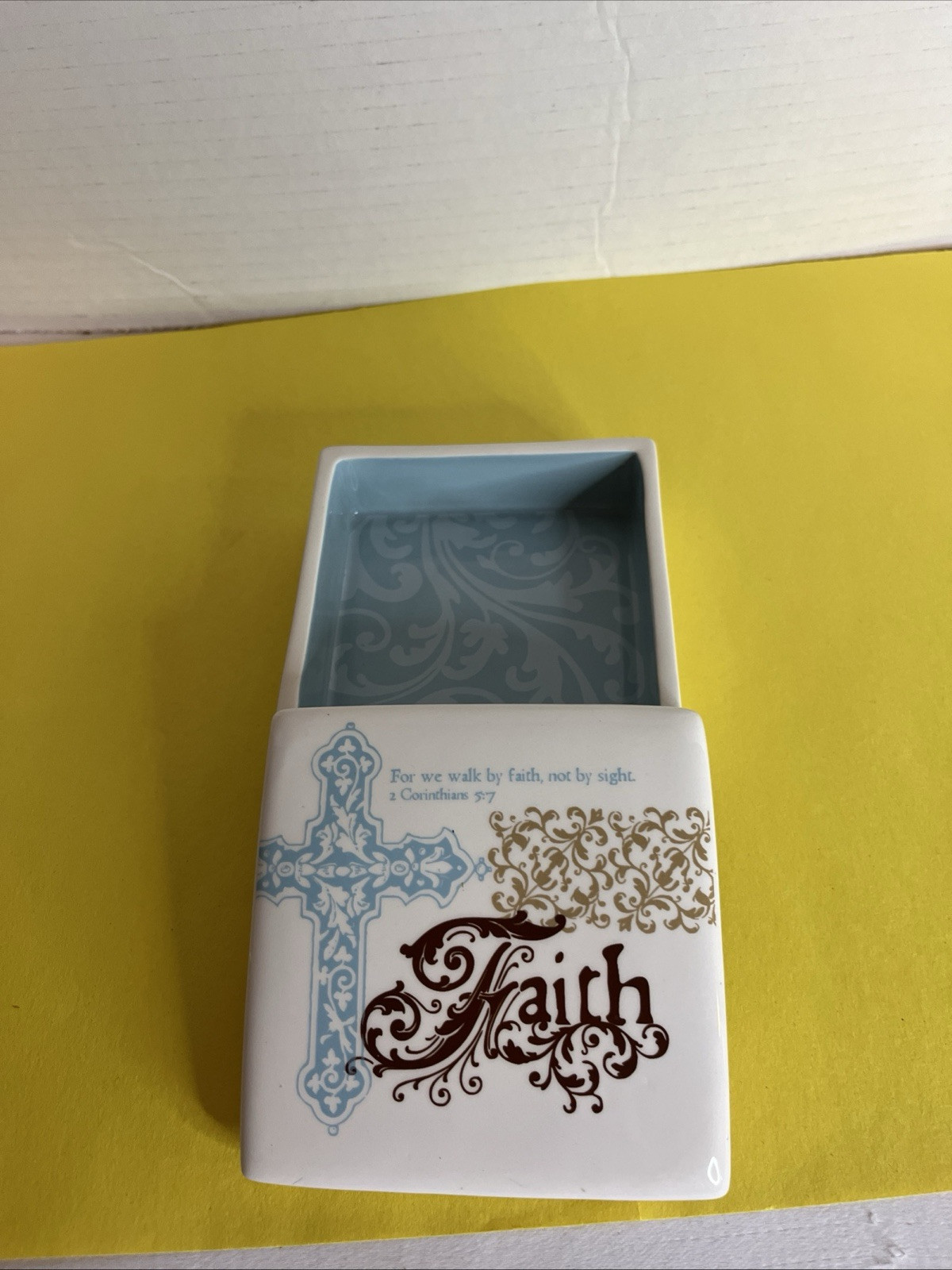 2007 Sonnets Studios Trinket Box FAITH AS FOR ME