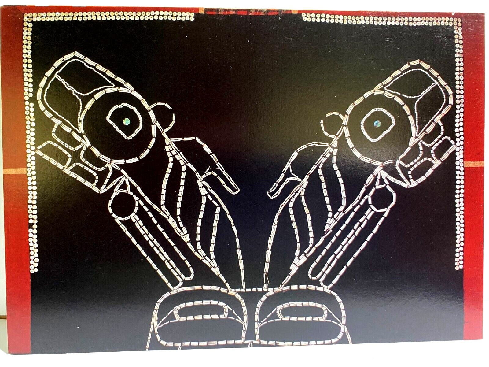 Notecard w/ Envelope - Haida Button Blanket with Whale Crest Design 1890-1920