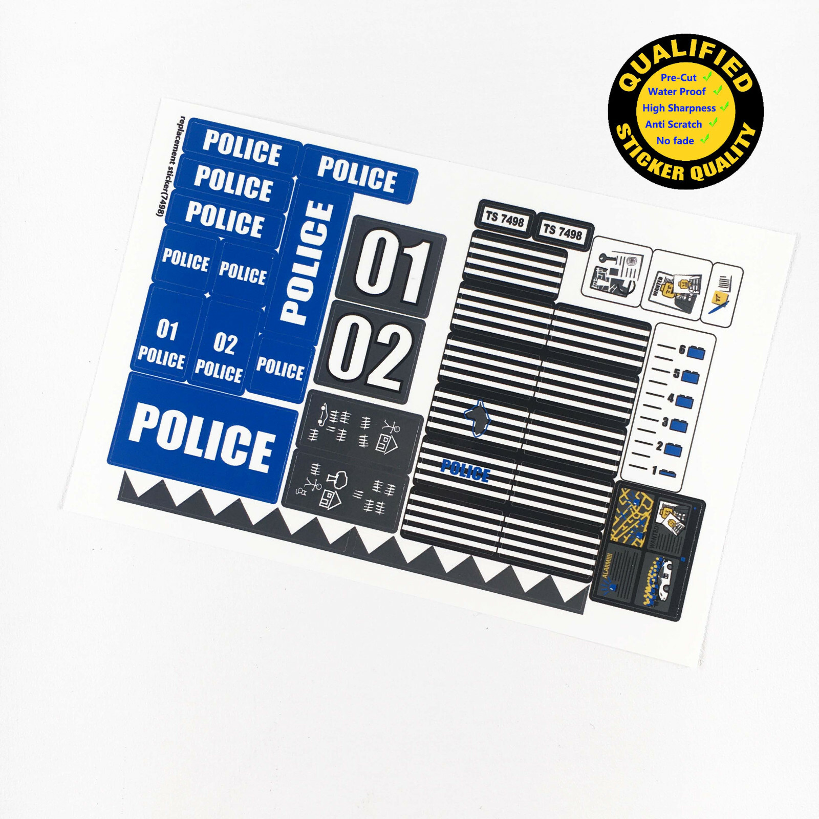 Replacement sticker for set 7498 Precut sticker