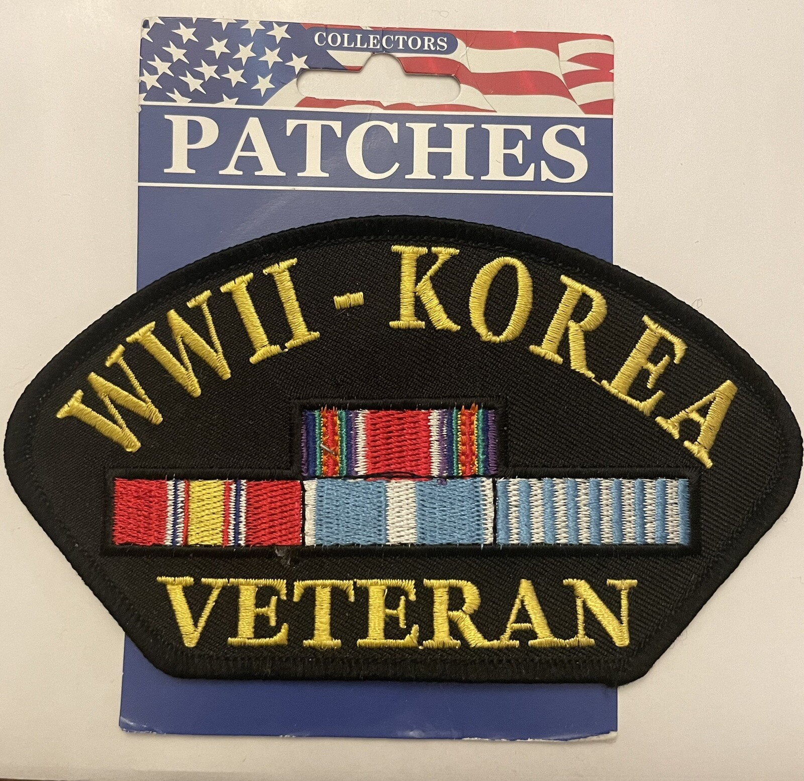 Brand New! World War II - Korea - Vietnam Veteran Embroidered Iron-On Patch