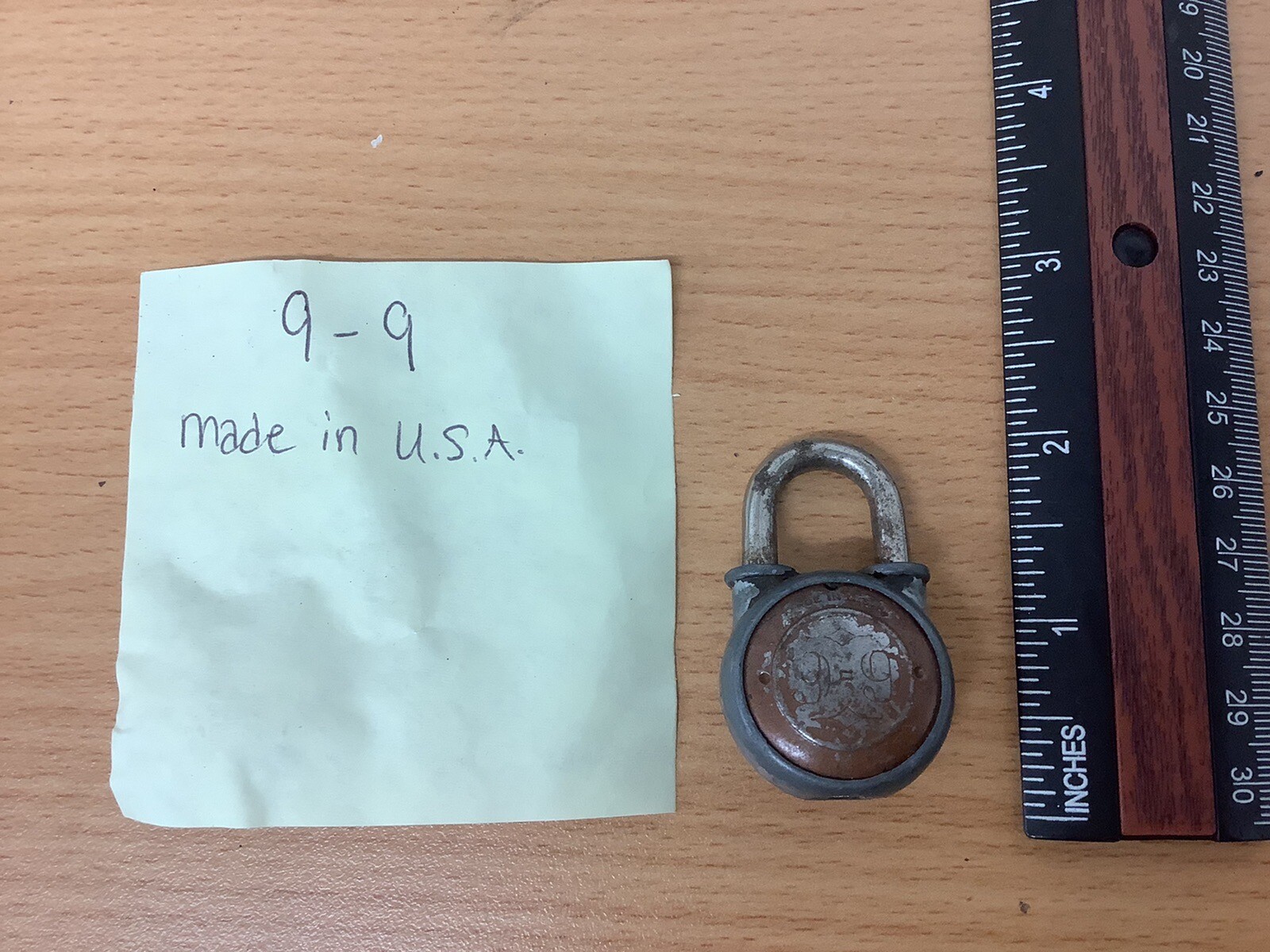 Antique “9-9” Lock No Key