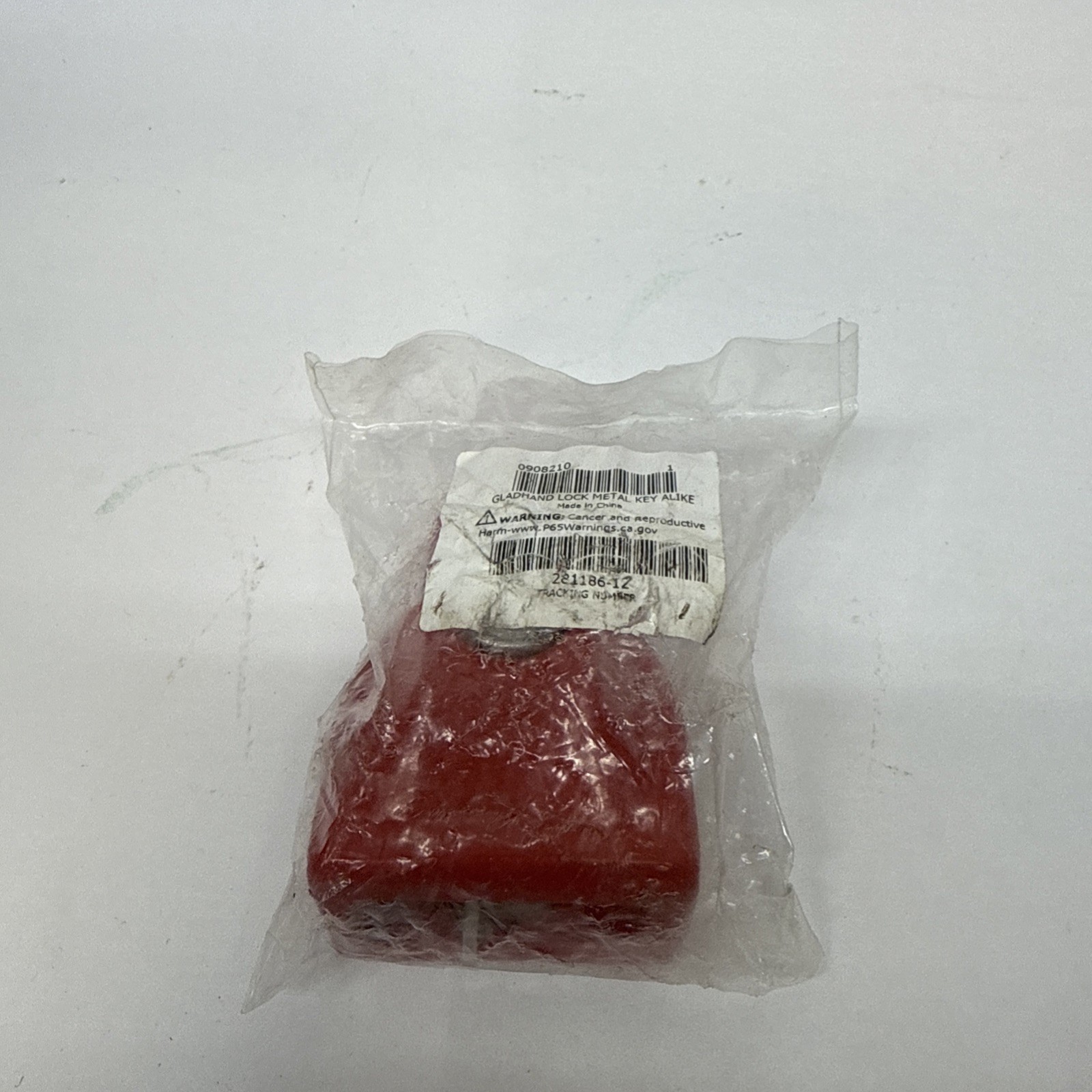 Gladhand Lock,, 2 Keys, Plastic, Key Alike