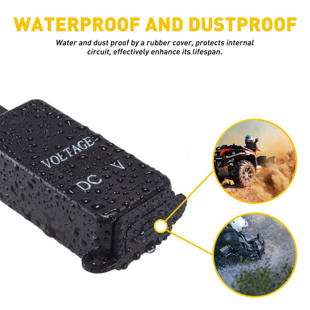QC 3.0 Motorcycle Dual USB Phone GPS Super Fast Charger Adapter LED Waterproof