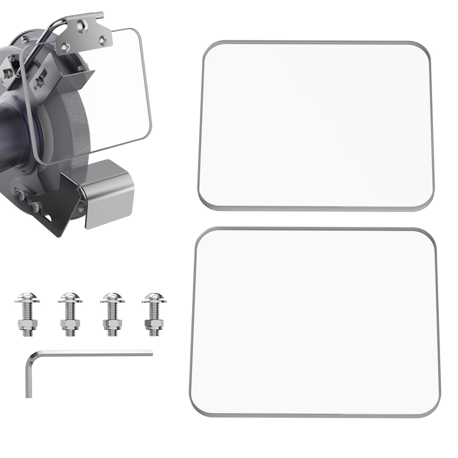 4x5" 2pcs Bench Grinder Eye Shield, Small Grinder or Small Bench Grinder Prot...