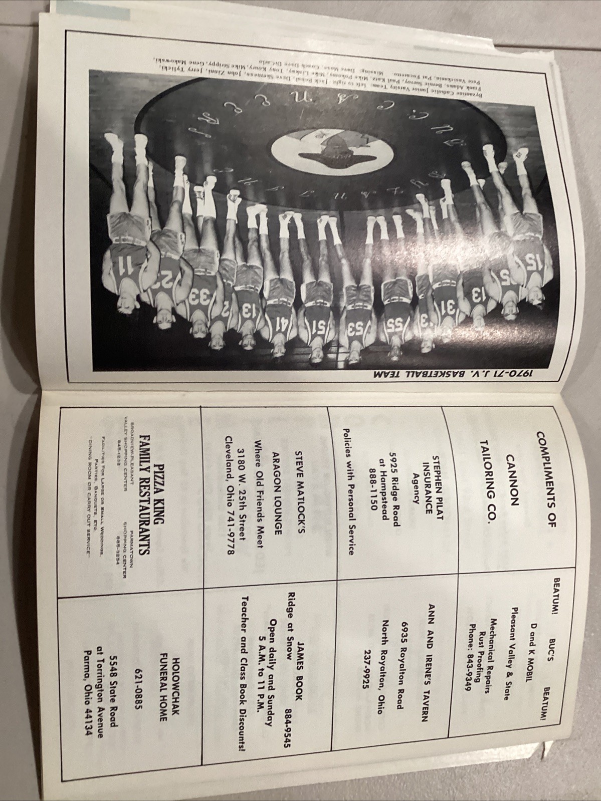 1971 Byzantine Catholic v Lorain Catholic High School Basketball Program