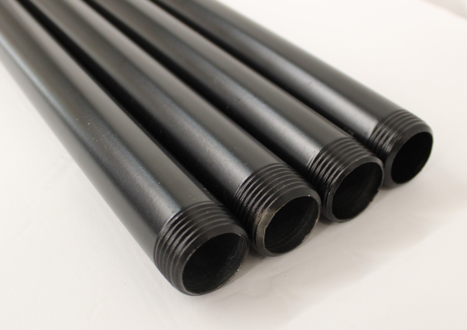 4-Pack GEILSPACE 1" x 16" Black Industrial Threaded Metal Pipe NPT 1" DIY