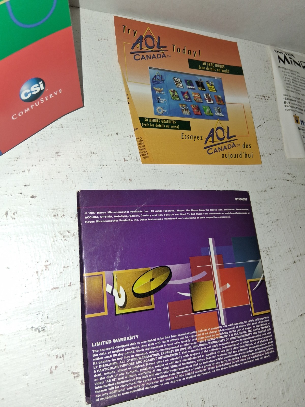 Hayes Smartcom Message Center LE CD + Floppies Driver Utilities Win95 Lot