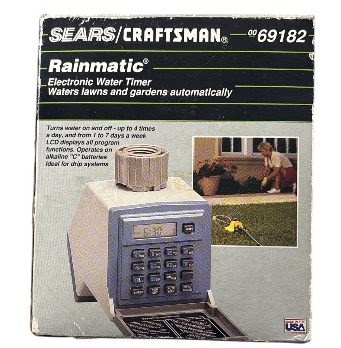 Sears Craftsman Rainmatic 69182 Electronic Water Timer Hose Faucet Garden Timer